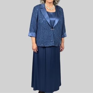 OBLIQUE Blue Mother of the Bride Formal Dress  size 22
